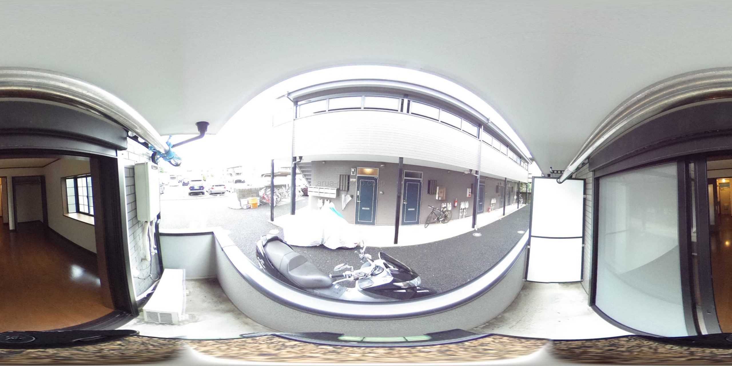 ベランダ：パノラマ写真は101号です。
